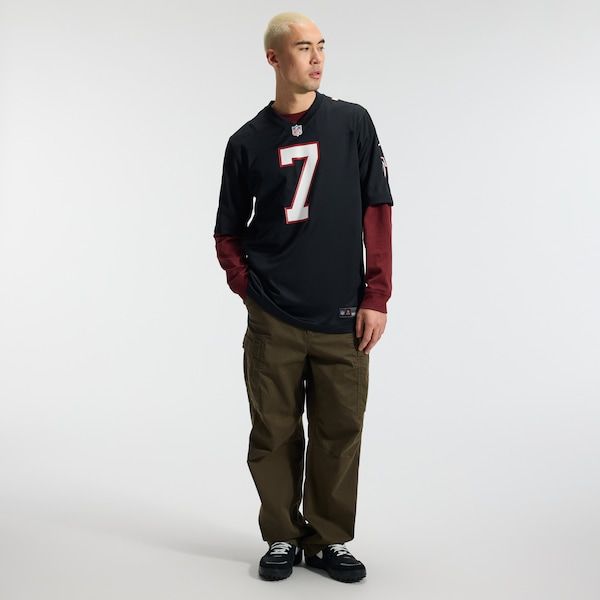 Bijan Robinson Game Jersey Black 5
