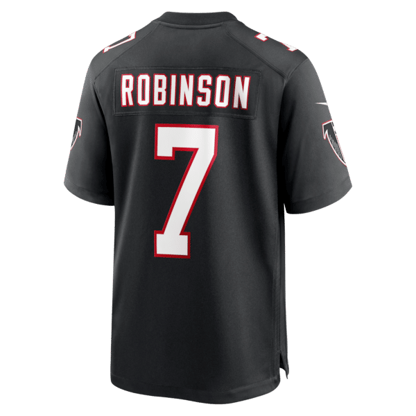 Bijan Robinson Game Jersey Black 8