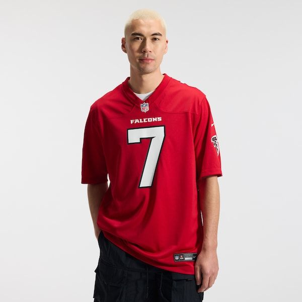 Bijan Robinson Game Jersey Red 3