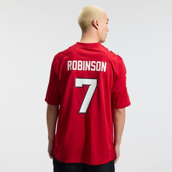 Bijan Robinson Game Jersey Red 4