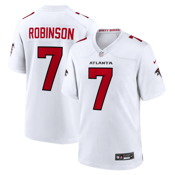 Bijan Robinson Game Jersey White 2