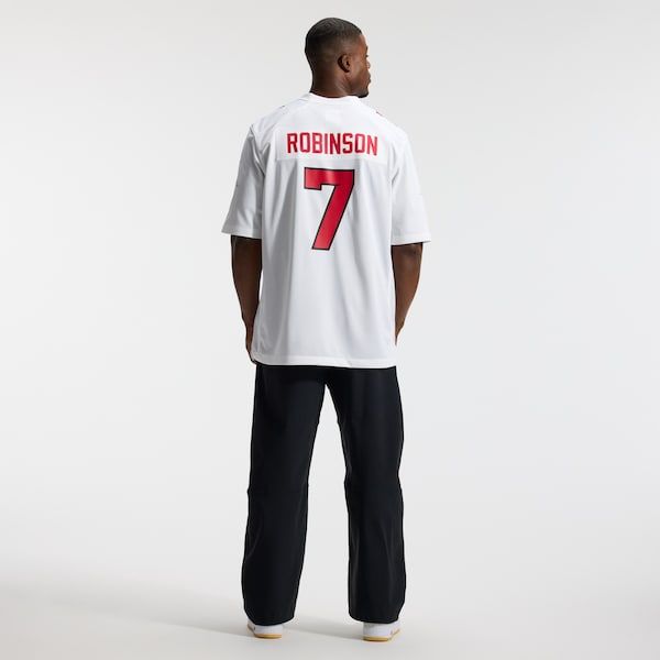 Bijan Robinson Game Jersey White 6