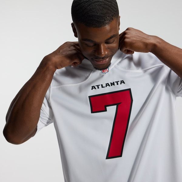 Bijan Robinson Game Jersey White 10