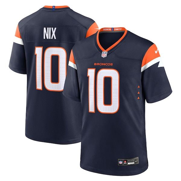 Bo Nix Alternate Game Jersey Navy 2