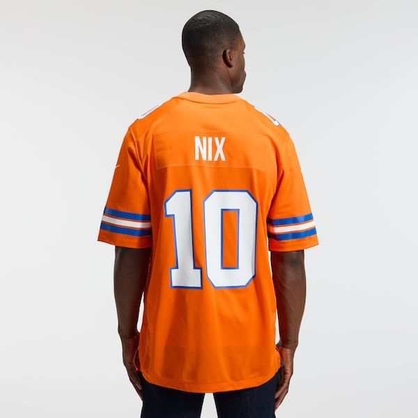 Bo Nix Mile High Collection 1977 Throwback Game Jersey Orange 4