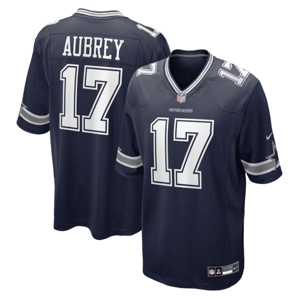 Brandon Aubrey Team Game Jersey Navy 2