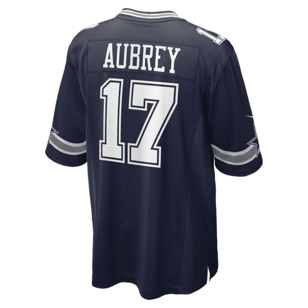 Brandon Aubrey Team Game Jersey Navy 4