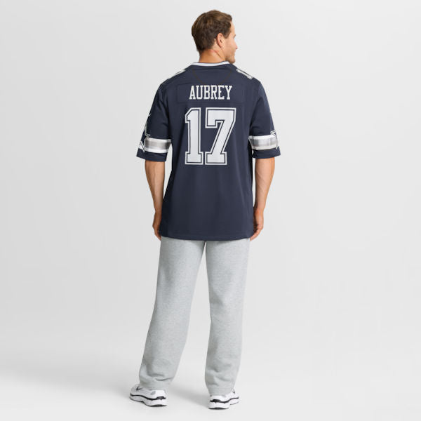 Brandon Aubrey Team Game Jersey Navy 9