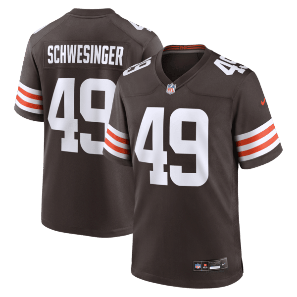 Carson Schwesinger Game Jersey Brown 2
