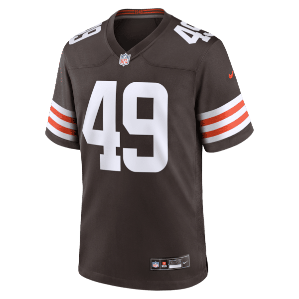 Carson Schwesinger Game Jersey Brown 3