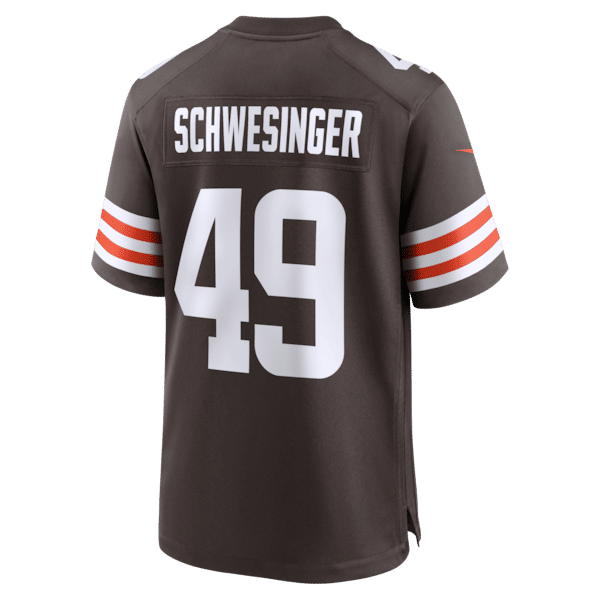 Carson Schwesinger Game Jersey Brown 4