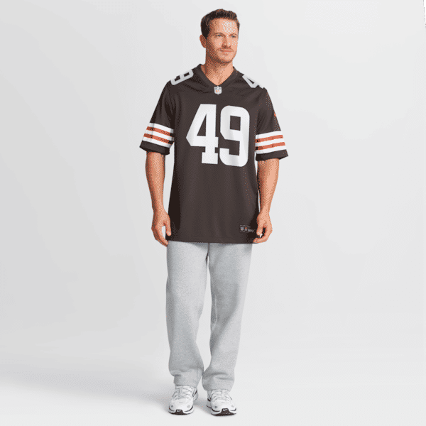 Carson Schwesinger Game Jersey Brown 8