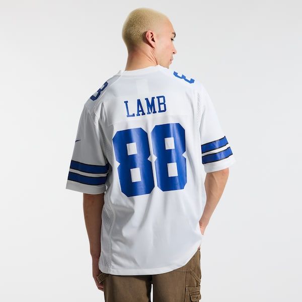 CeeDee Lamb Game Jersey White 4