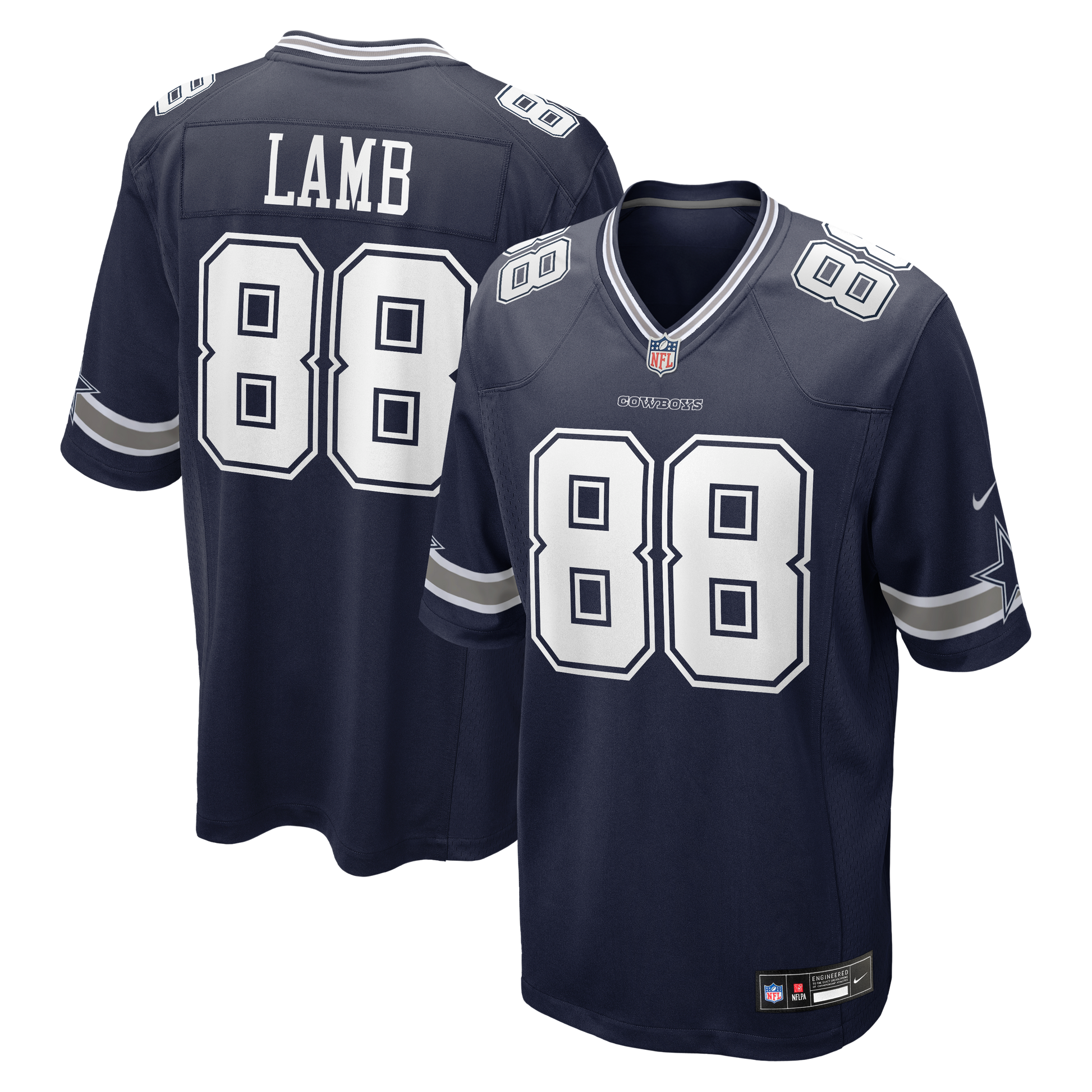 CeeDee Lamb Game Jersey White 14