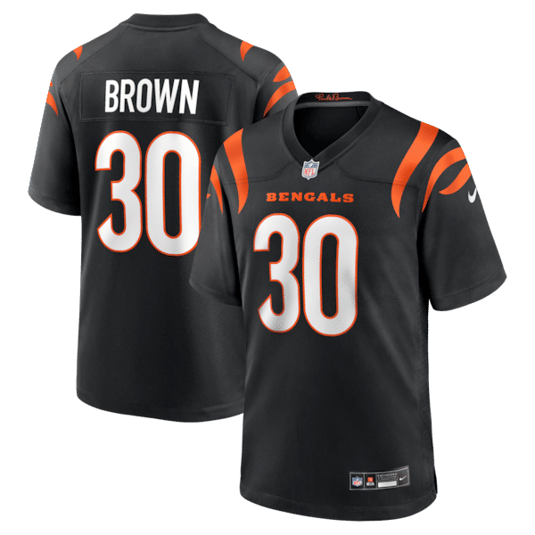 Chase Brown Game Jersey Black 2