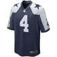 Dak Prescott Alternate Game Jersey Navy 3