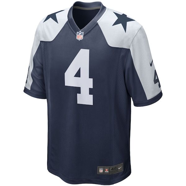 Dak Prescott Alternate Game Jersey Navy 3