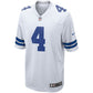 Dak Prescott Game Jersey White 3