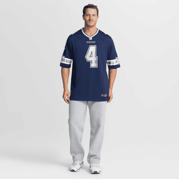Dak Prescott Game Team Jersey Navy 8