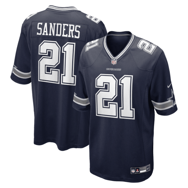 Deion Sanders Team Retired Player Game Jersey Navy 2