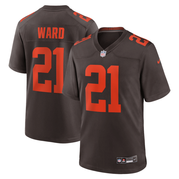 Denzel Ward Alternate Alpha Dawg Game Jersey Brown 2