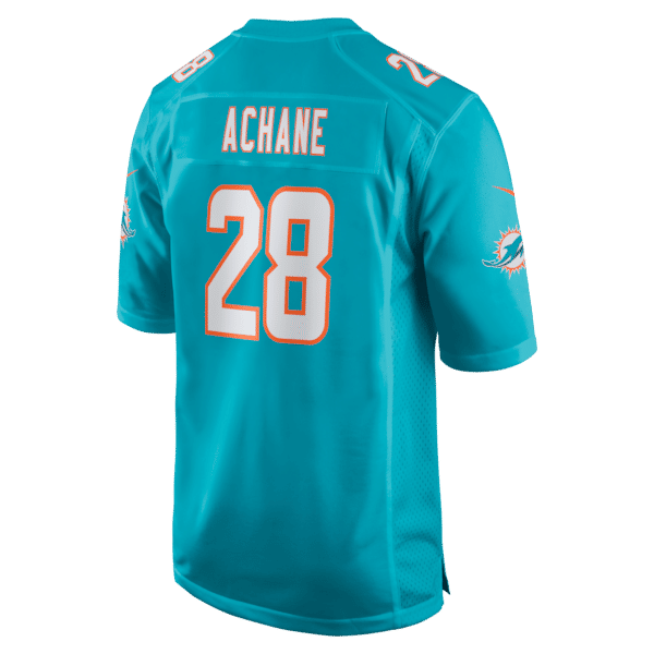 De'Von Achane Game Jersey Aqua 4