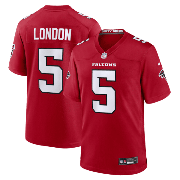 Drake London Game Jersey Red 2