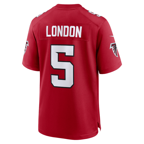 Drake London Game Jersey Red 4