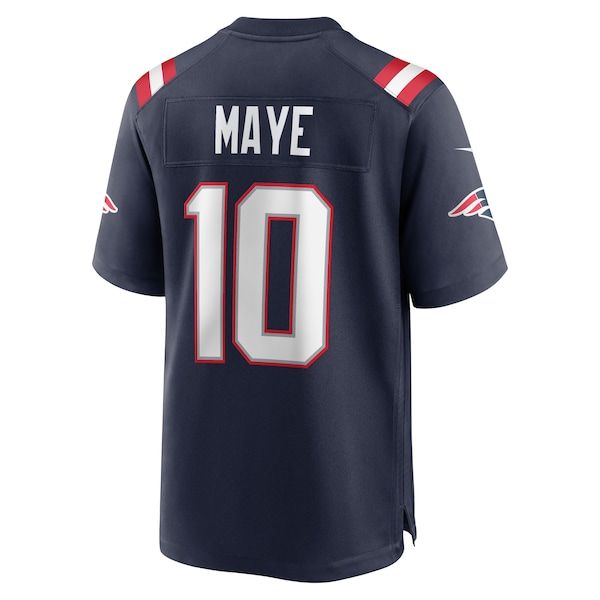 Drake Maye New England Patriots Game Jersey Navy 4