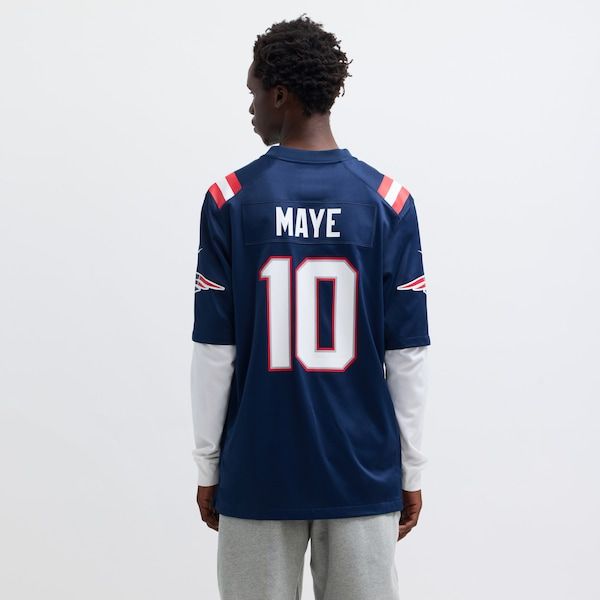 Drake Maye New England Patriots Game Jersey Navy 6