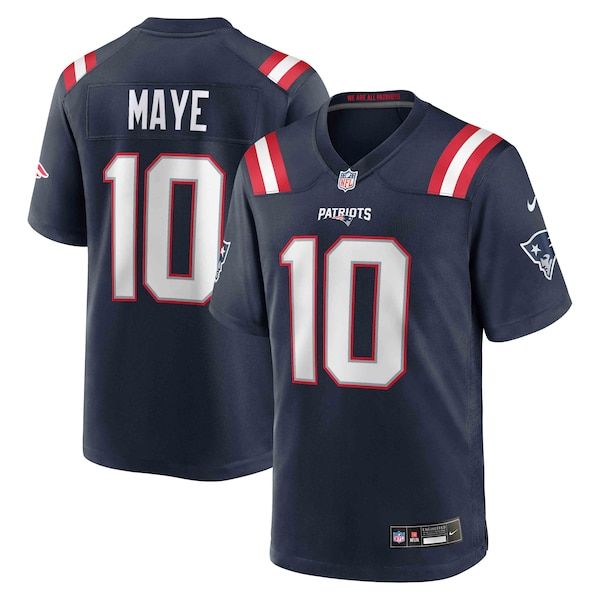 Drake Maye Game Jersey Navy 2
