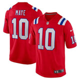 Drake Maye Game Jersey Red