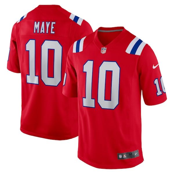 Drake Maye Game Jersey Red 2