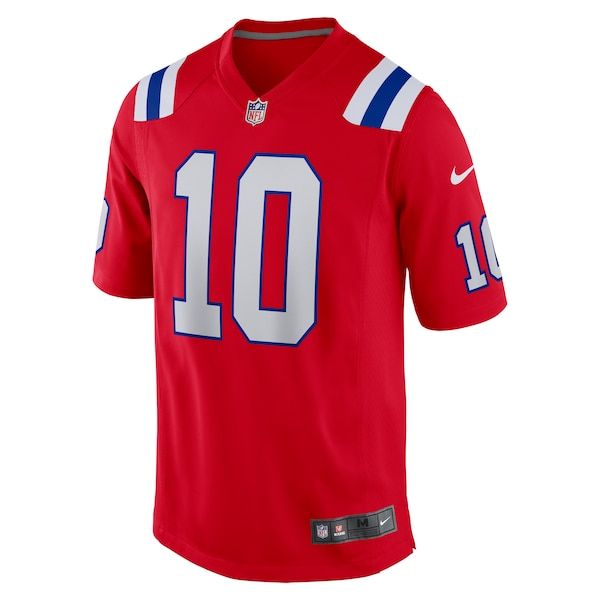 Drake Maye Game Jersey Red 3