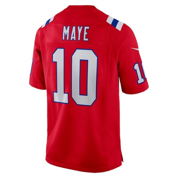 Drake Maye Game Jersey Red 4