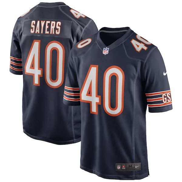 Gale Sayers Retired Player Game Jersey Navy 2