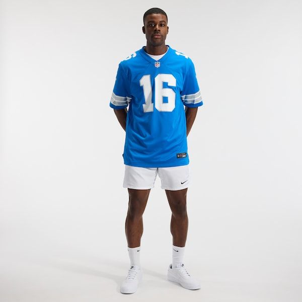 Jared Goff Game Jersey Blue 5