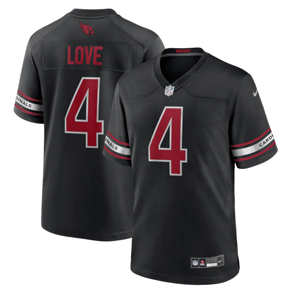 Jeremiyah Love Alternate Game Player Jersey Black 2