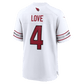 Jeremiyah Love Game Player Jersey White 4