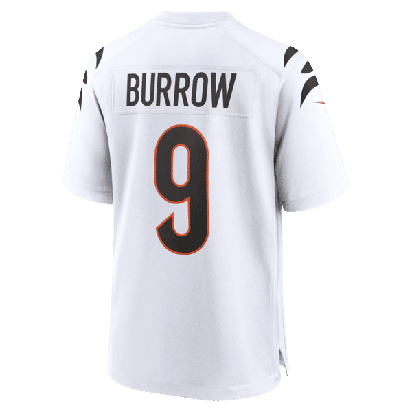 Joe Burrow Game Jersey White 8