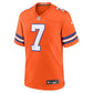 John Elway Mile High Collection 1977 Throwback Retired Player Game Jersey Orange 3