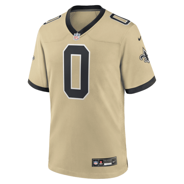 Jordyn Tyson 2026 Draft Pick No. 8 Alternate Game Jersey Gold 3