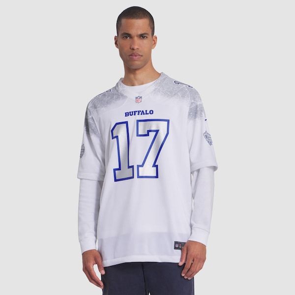 Josh Allen 2025 Rivalries Collection Game Jersey White 4