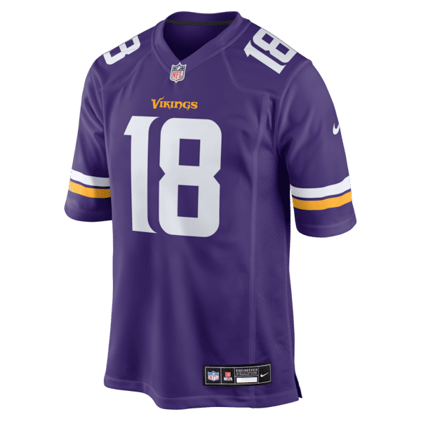 Justin Jefferson Game Jersey Purple 3