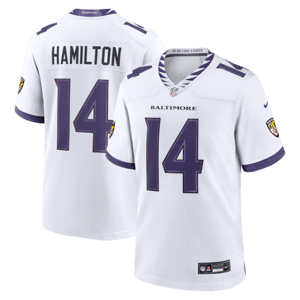 Kyle Hamilton Game Jersey White 2