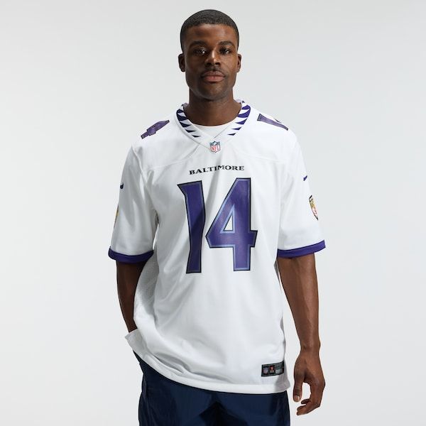 Kyle Hamilton Game Jersey White 3