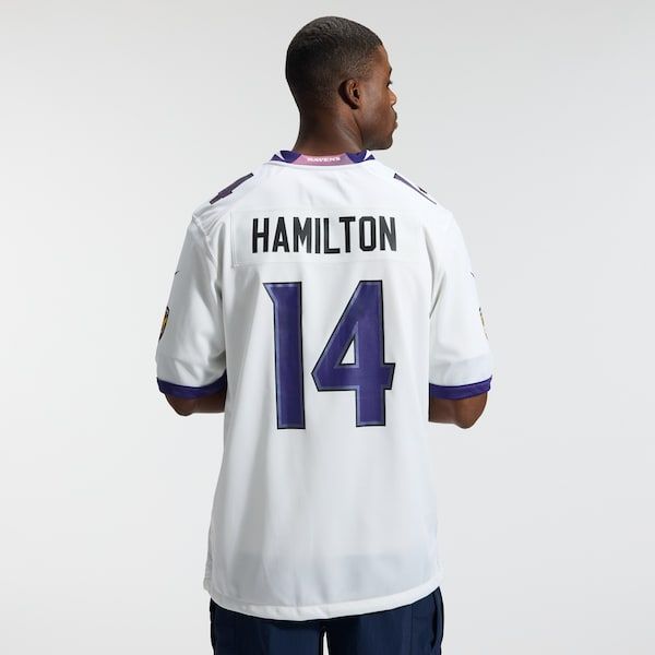 Kyle Hamilton Game Jersey White 4
