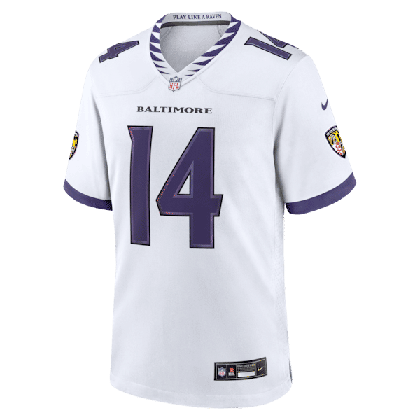 Kyle Hamilton Game Jersey White 7
