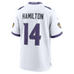Kyle Hamilton Game Jersey White 8