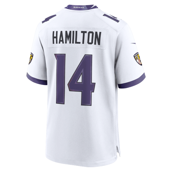 Kyle Hamilton Game Jersey White 8